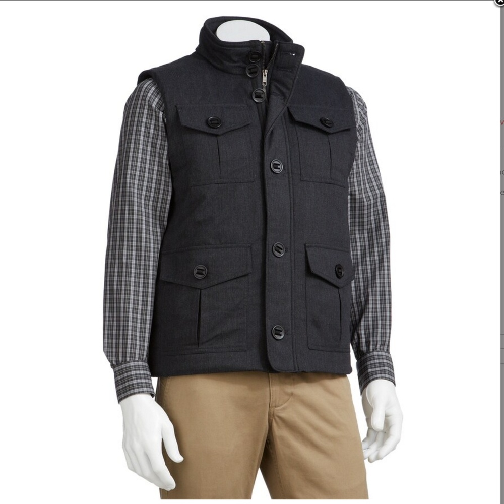 Apt. 9 Midweight Charcoal Puffer Vest - Size S